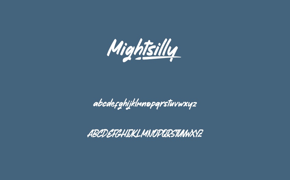 Mightsilly font