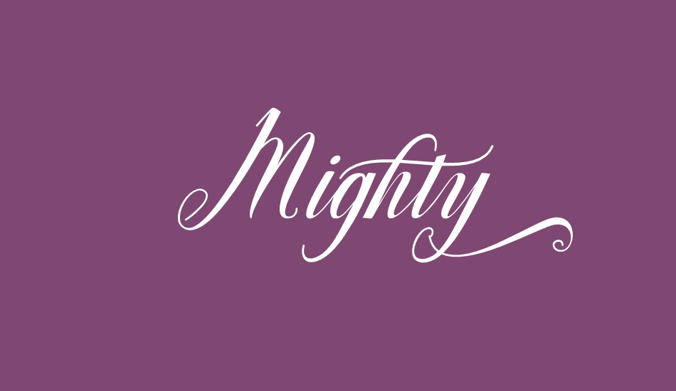 Mighty Free font big