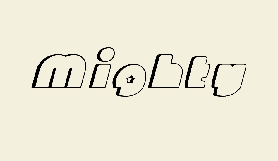 Mighty Gizmo font big