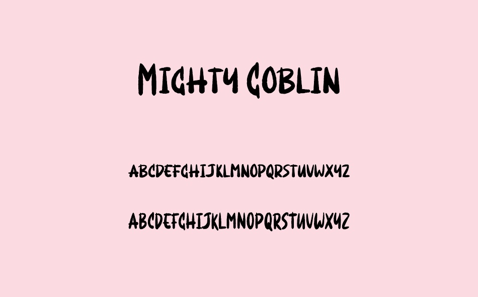 Mighty Goblin font