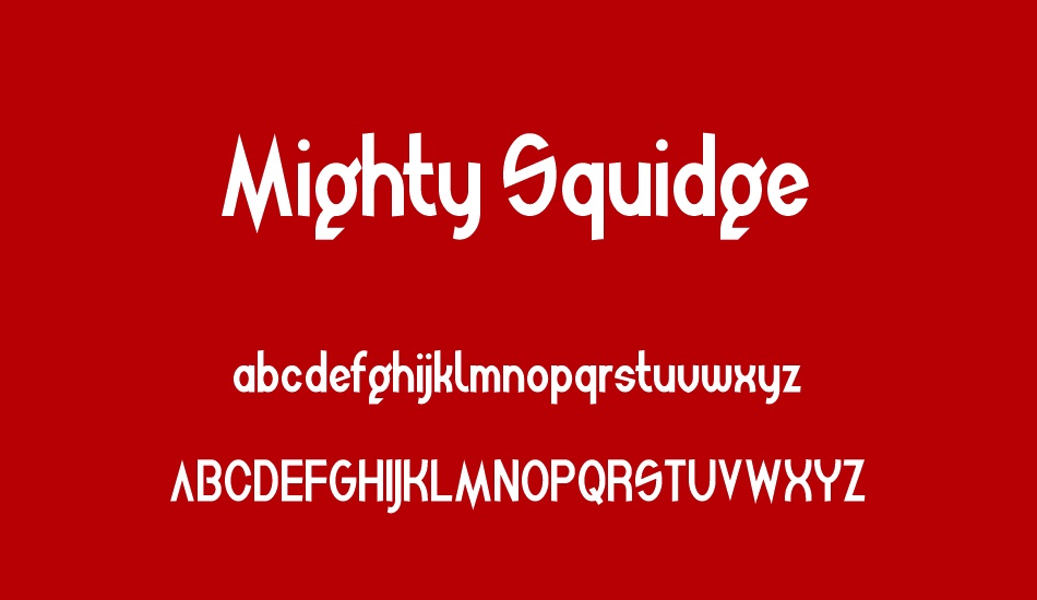 Mighty Squidge font