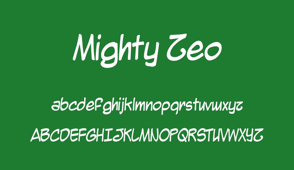 Mighty Zeo font