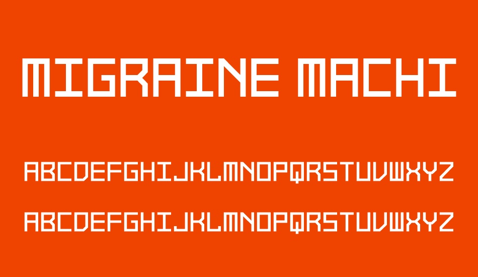 migraine-machine font
