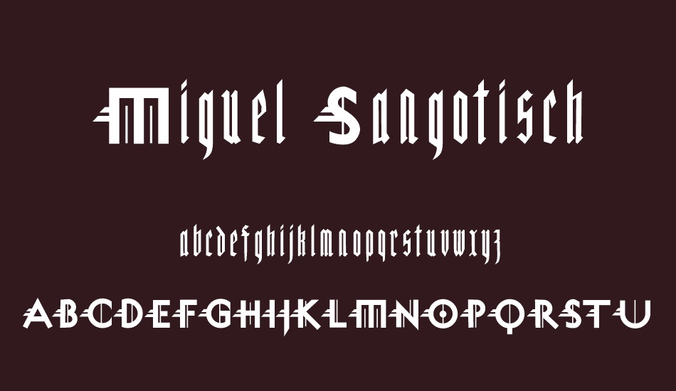 Miguel Sangotisch font