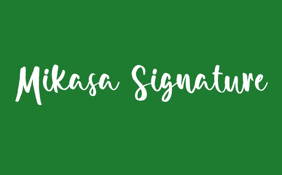 Mikasa Signature font big