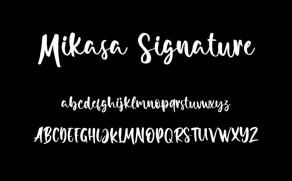 Mikasa Signature font