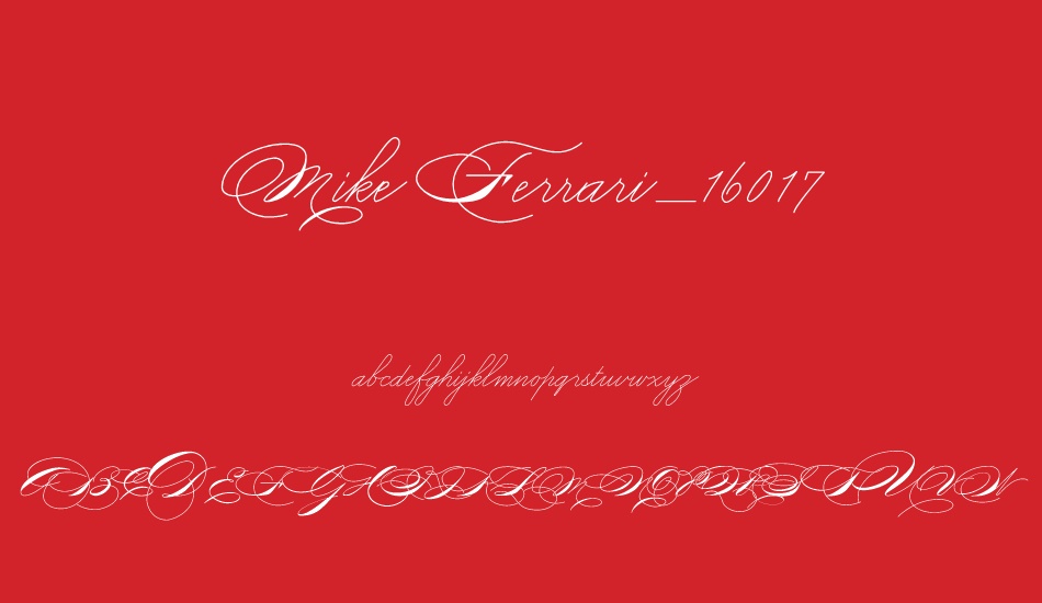 Mike Ferrari_16017 font