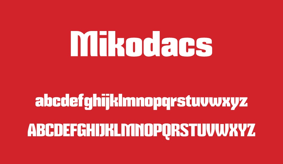 Mikodacs font