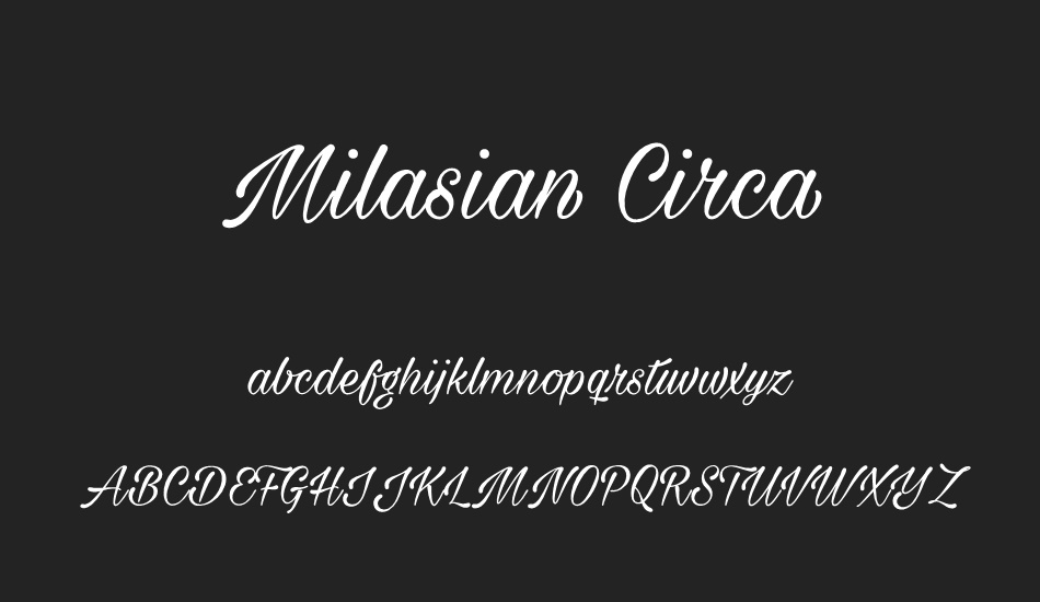 milasian-circa-personal font