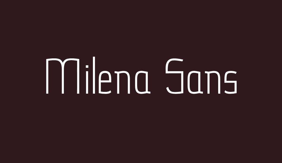 Milena Sans font big