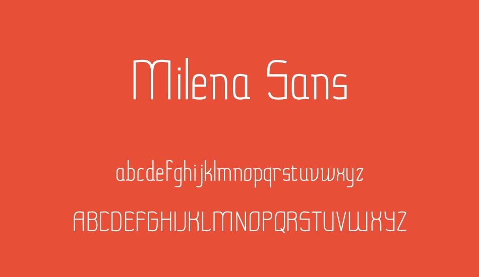Milena Sans font