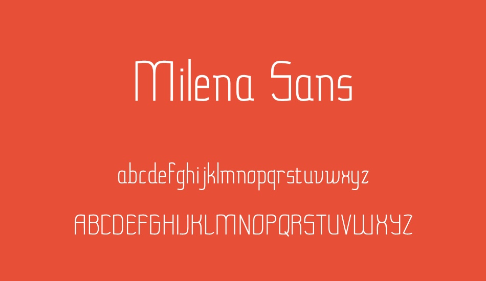 Milena Sans font