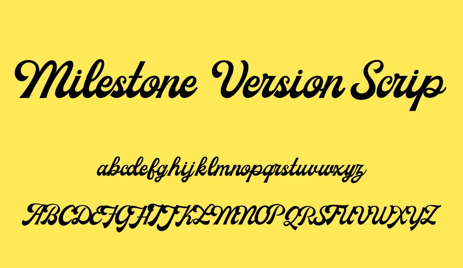 Milestone Free Version Script font