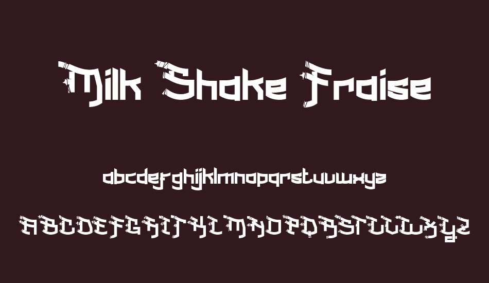 Milk Shake Fraise font