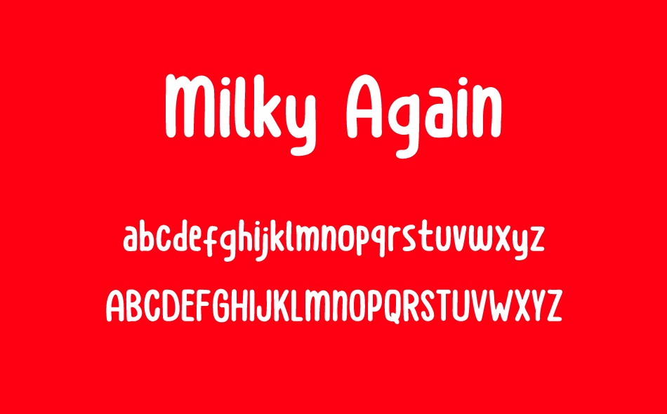 Milky Again font