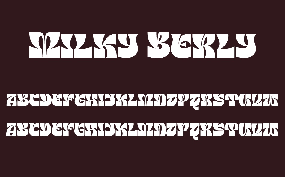 Milky Berly font