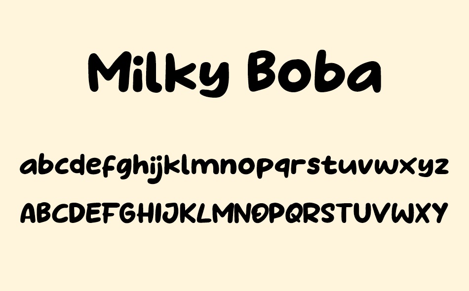 Milky Boba font