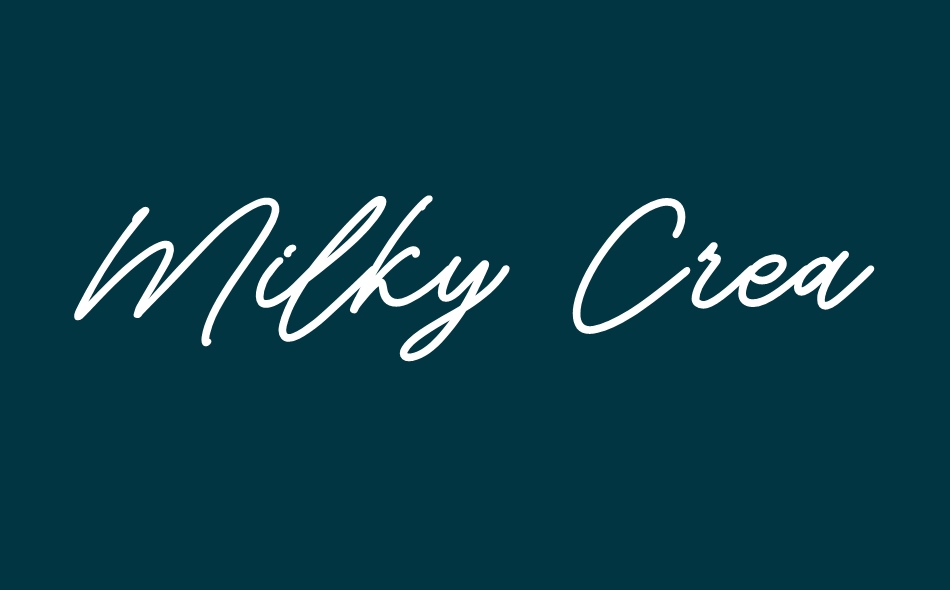 Milky Creamy font big