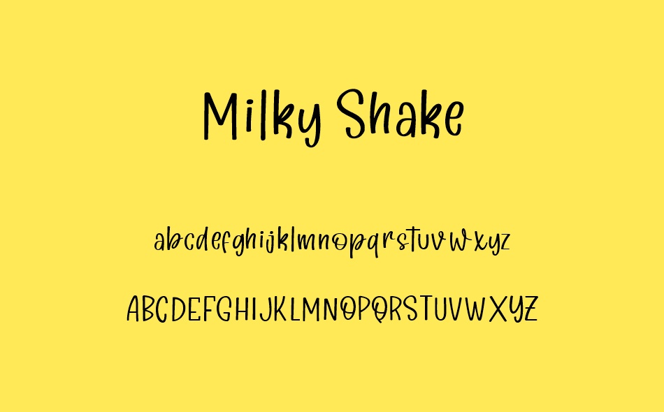 Milky Shake font