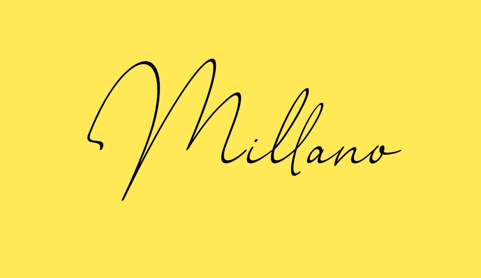 Millano font big