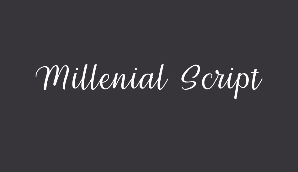 Millenial Script font big