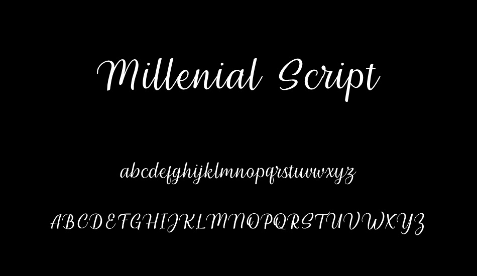 Millenial Script font