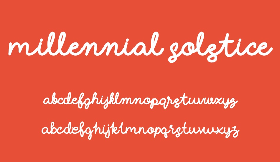 Millennial Solstice font