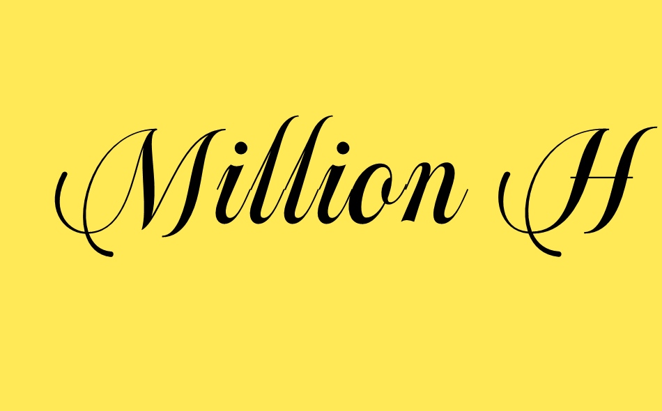 Million Harmony font big