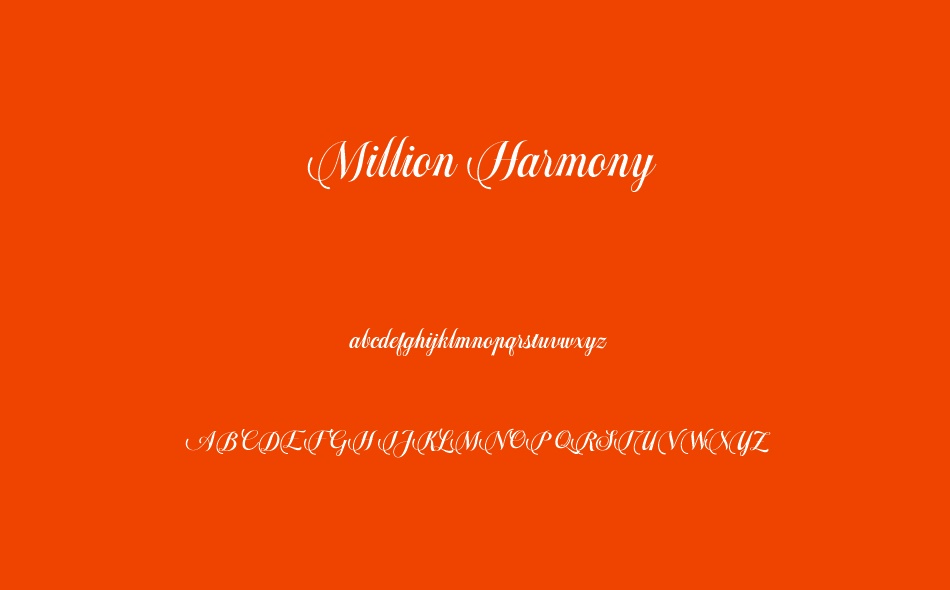 Million Harmony font