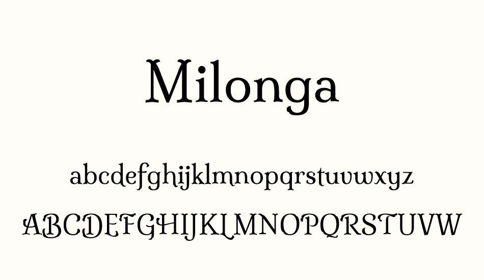 milonga font