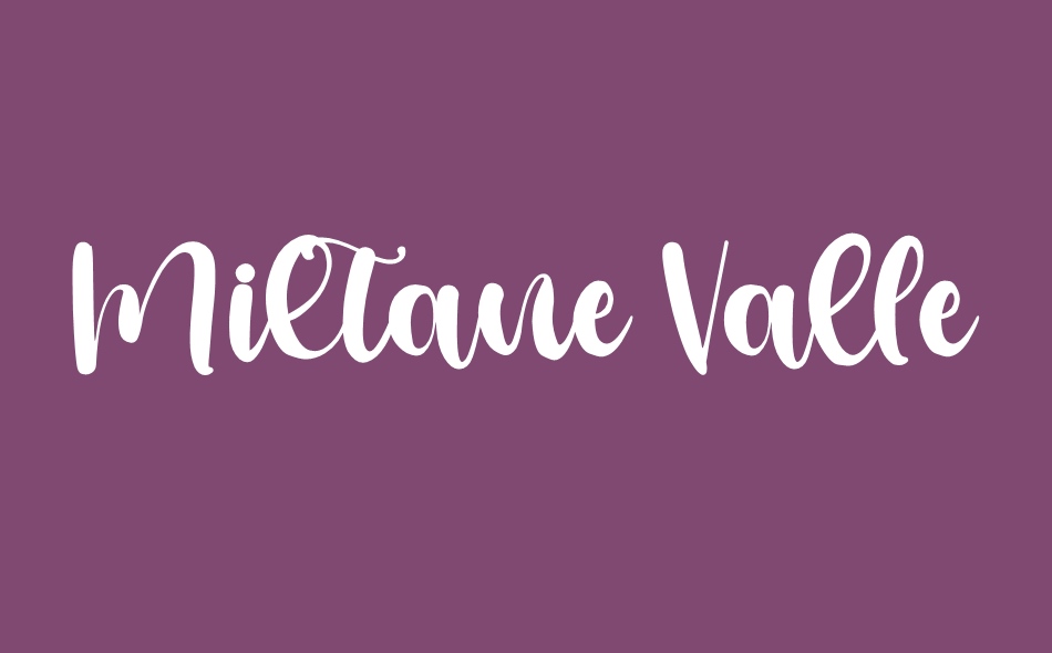 Miltane Valley font big