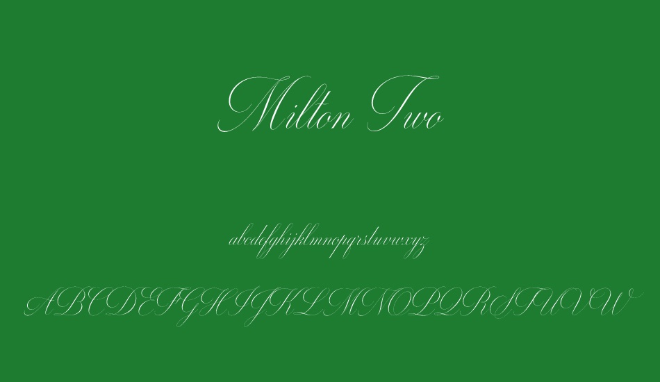 Milton Two font