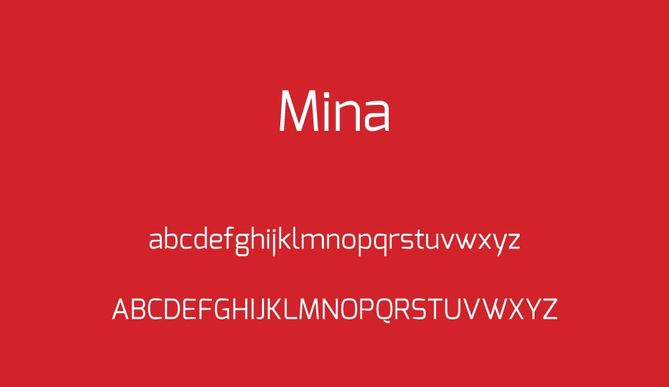 Mina font