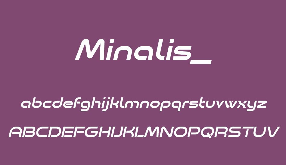 Minalis_Demo font