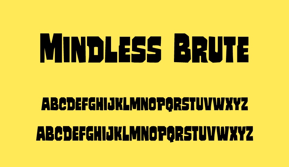 Mindless Brute font