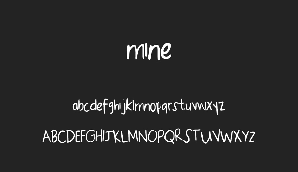 mine font