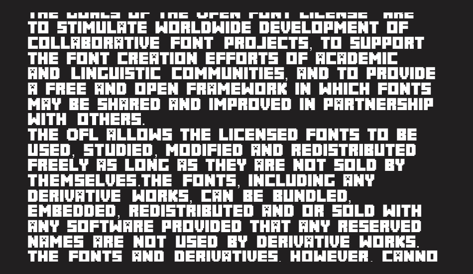 Minecrafter font 1
