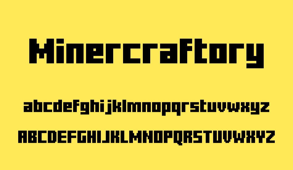 Minercraftory font