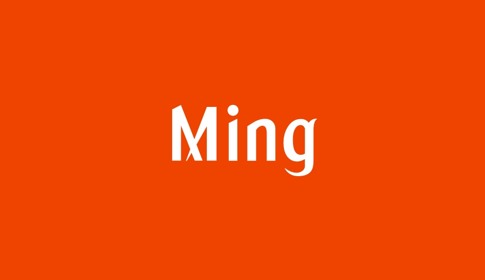 Ming font big