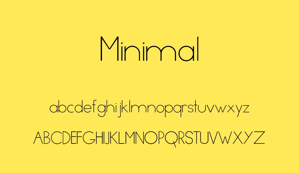 Minimal font