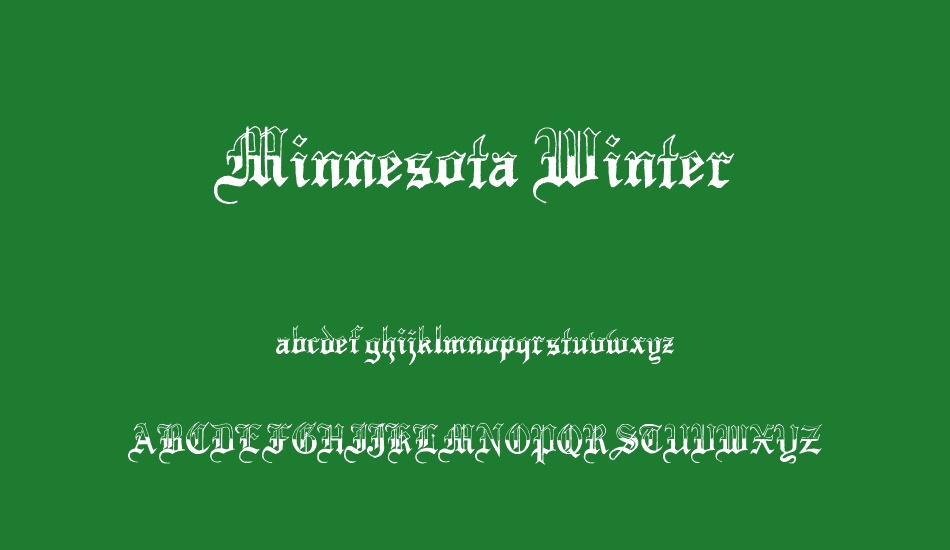 Minnesota Winter font