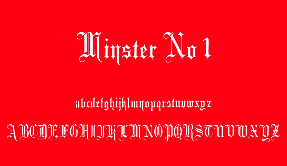 Minster No 1 font