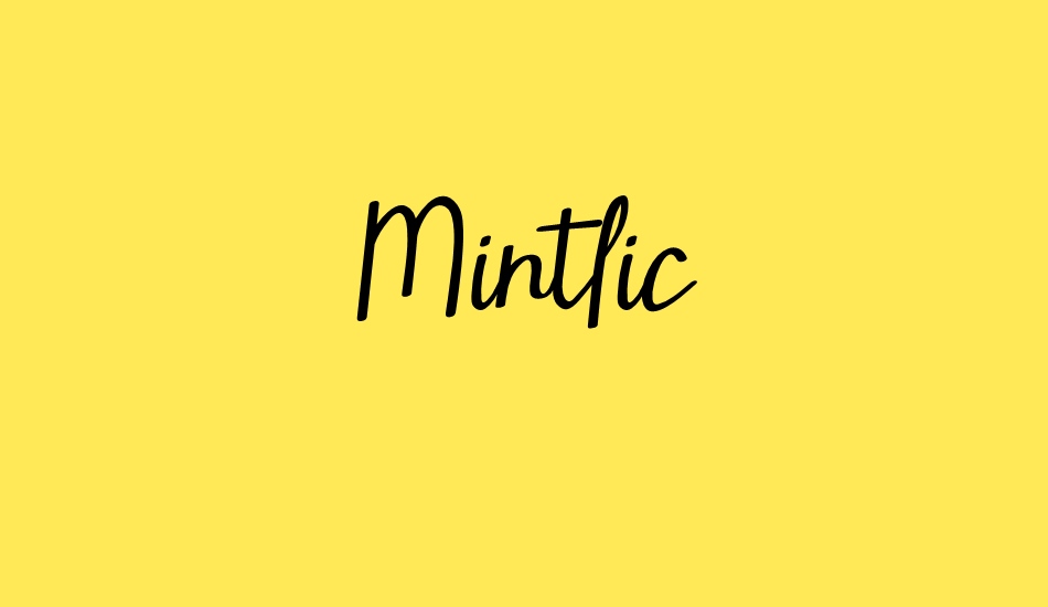 Mintlic font big