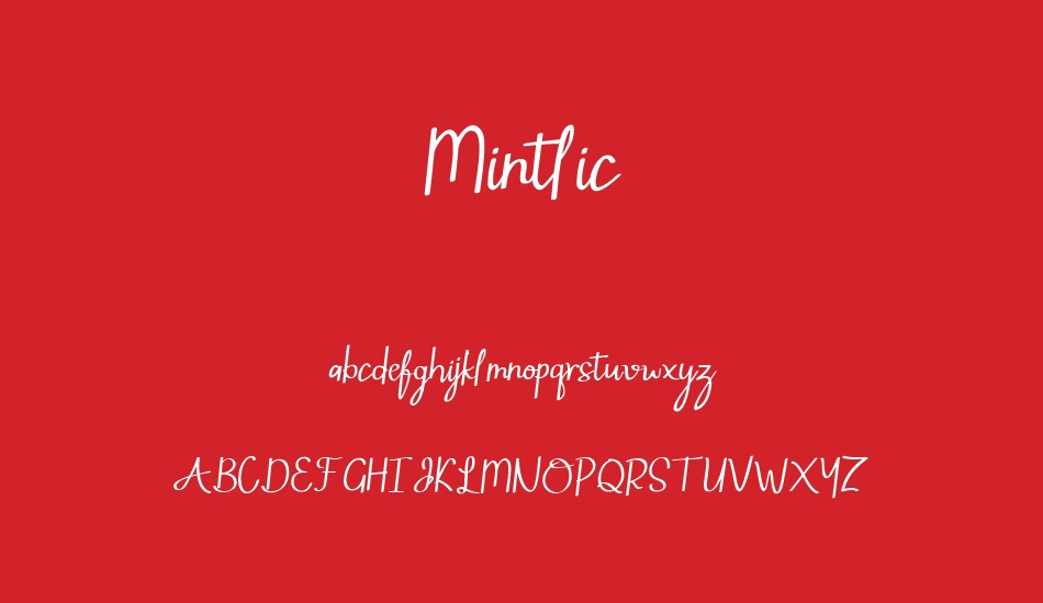 Mintlic font
