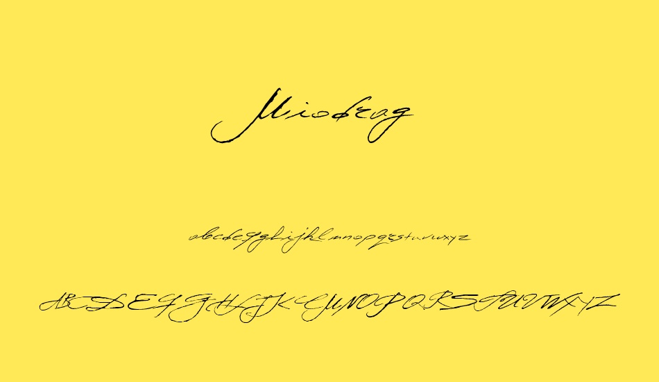 Miodrag font