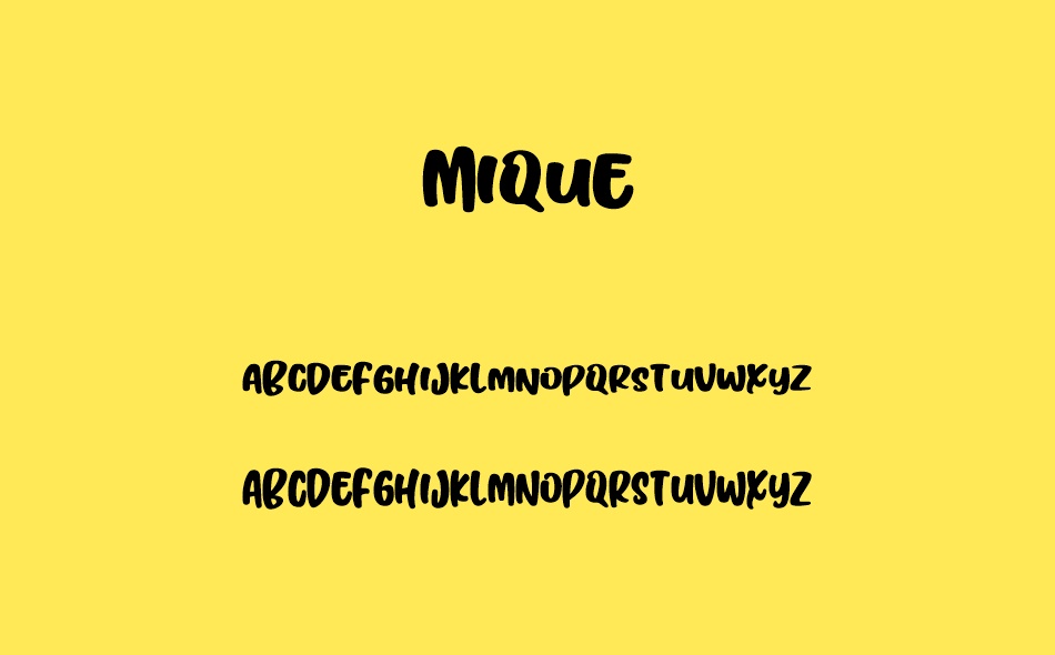 Mique font