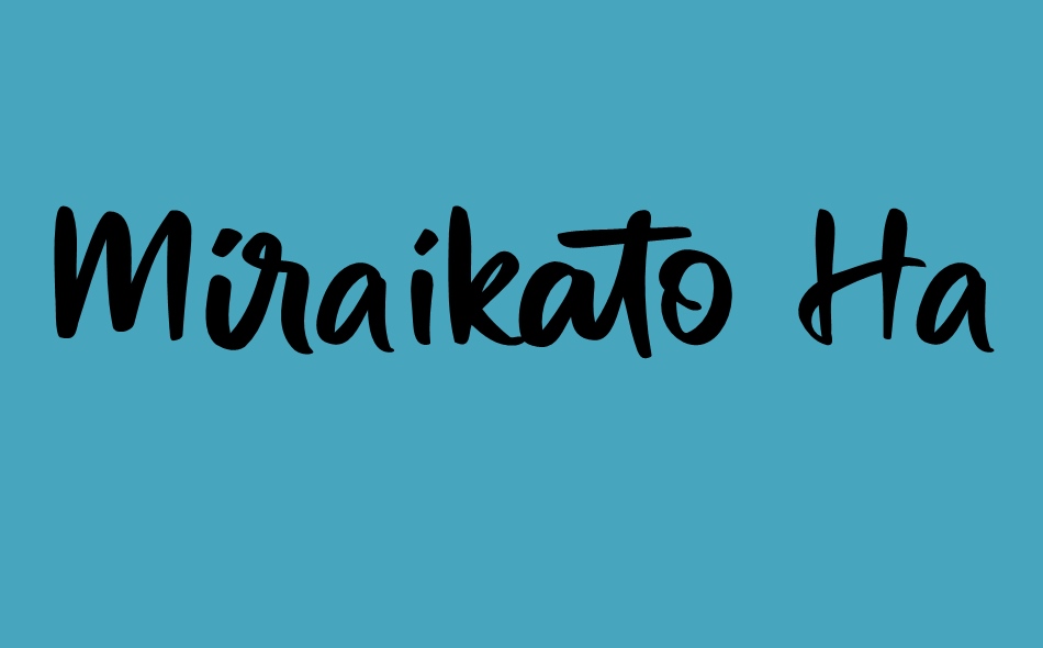 Miraikato Hand font big