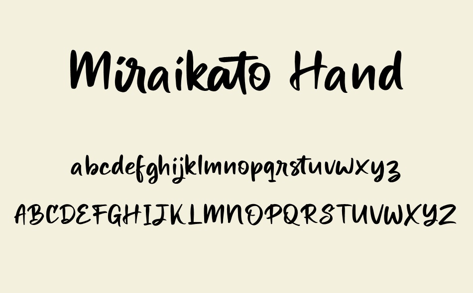 Miraikato Hand font