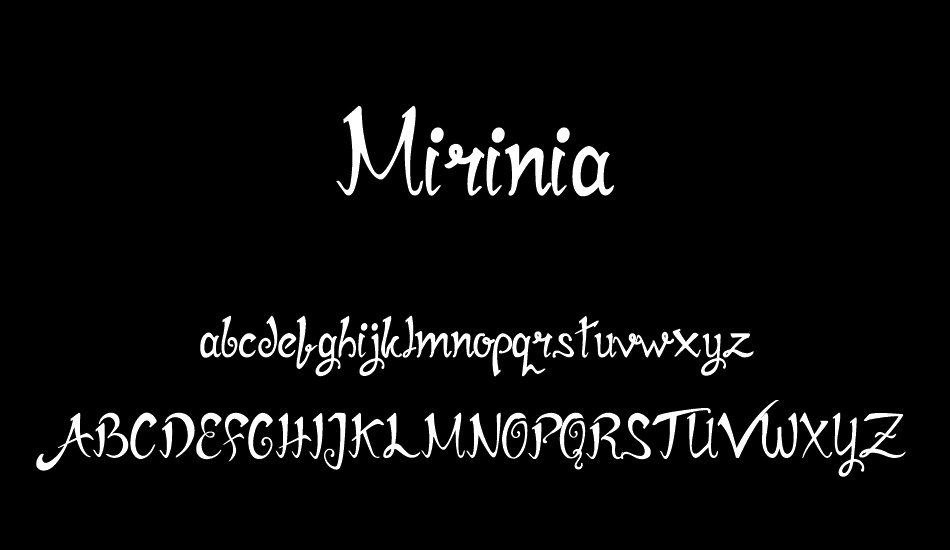 Mirinia Regular font