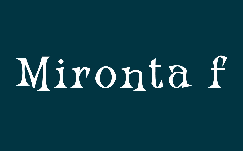 Mironta font big